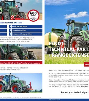 FENDT TECHNISCHE ONDERDELEN - UITBREIDING VAN HET ASSORTIMENT