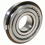 Deep groove ball bearings, single row, with a snap ring groove