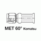 Armaturen mit Überwurfmutter, Konus 60°, Komatsu