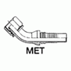 Interlock Metric Female - 24° Cone - 45° Elbow - S Type