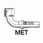 Interlock Metric Female - 24° Cone - 90° Elbow - S Type