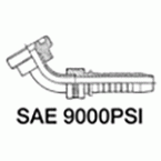 Końcówka kołnierzowa przewodu do zakucia SAE 9000 PSI kolanko 45°