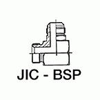 BSP 60° macho - JIC 74° macho cotovelo 90°