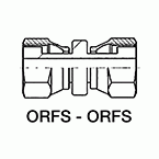 Gerade Verbindungsstücke mit Überwurfmuttern ORFS / ORFS