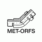 Tată SAE ORFS - tată metric O-ring curbat 45°