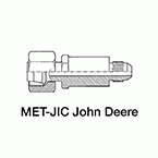Adapter mit Überwurfmutter Metrische Rohre und AG JIC , John Deere