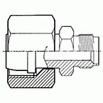 Adapter mit Überwurfmutter GAZ Rohr und AG ARELCO 18x1,5