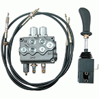 Kit distribuitor hidraulic cu comandă cu cabluri şi joystick
