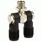 Hinged Double Metal Nozzle Holder 1 Threaded Outlet
