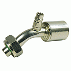 Rotalock 45° avec valve - O-ring