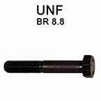 Śruby calowe UNF z łbem sześciokątnym - klasa 8.8
