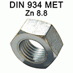 6-Kantmuttern DIN934, 8.8