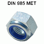 Zeskantstaal borgmoeren in plastik Ring DIN985