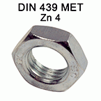 Zeskantstaal Moeren Metrische Lage Veest DIN439 - Zn 4