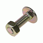 Round head square neck bolt with hex nuts