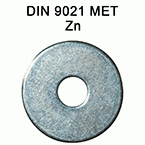 Podkładki metryczne duże DIN9021 - Zn
