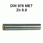 Pręty gwintowane metryczne DIN 976 - Zn