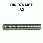 Tije filetate metrice DIN 975 - inox A2