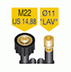 Flexible confectionné - Raccord manuel-Coupleur rotatif M22 (US-14,88) - Ø11 LAV