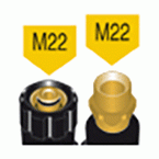 Flexible confeccionado - Racor manual-Racor macho M22-M22