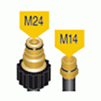 Flexible confectionné - Raccord manuel-Raccord mâle M24 - M14