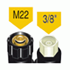 Flexible confeccionado - Racor manual-Junta cónico M22-3/8''
