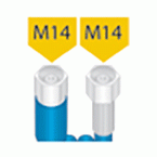 Tubos flexíveis artesanais - Acoplador manual - acoplador fêmea M14-M14