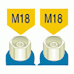 Tubos flexíveis artesanais - Acoplador fêmea - acoplador fêmea M18-M18