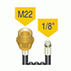 Rioolrat met sproeikop 1x man M22- 1 x man 1/8