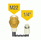 Flexibele buis zonder Spuitdop - Raccord mâle-Raccord mâle M22-1/4''