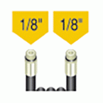 Flexibele buis zonder Spuitdop - Raccord mâle-Raccord mâle 1/8''-1/8''