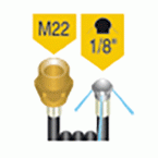 Rioolrat met sproeikop man M22-1/8